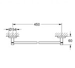 GROHE - QuickFix Start Držák ručníku, délka 45 cm, chrom 41197000