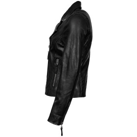 Dámská Kožená Bunda Křivák L03 Lizzy Clean Brixton Černá Velikost: 2XL