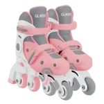 GLOBBER Inline brusle Learning Skates 2v1 pastelově růžová, vel. 30-33 / 2v1 paralelní/inline / TPR brzda / 5+ (783-210)