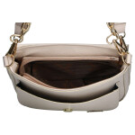Moderní dámská koženková crossbody kabelka LB Lussia, béžová