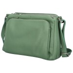 Stylová dámská kožená crossbody Robertina, světle zelená