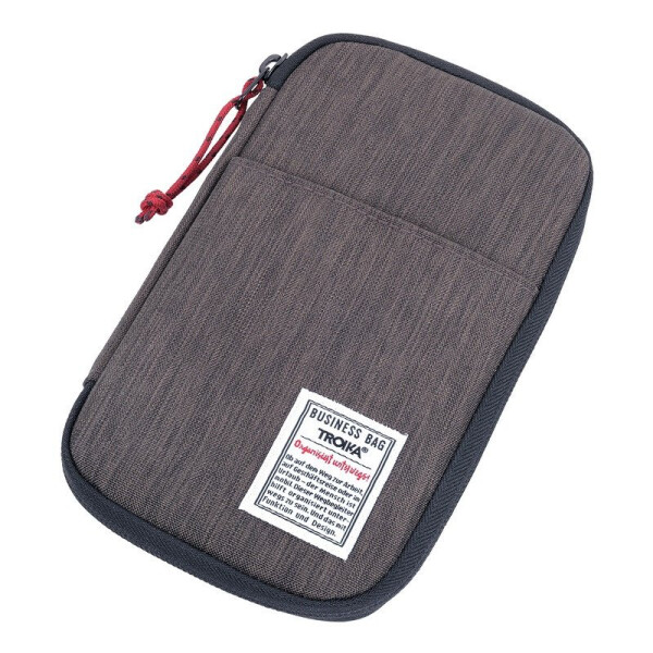 Troika cestovní organizér na doklady a kabely (černo-šedý)