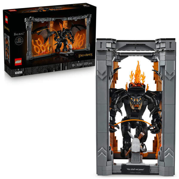 LEGO LEGO® Icons 10367 Knižní zarážka: Pán prstenů – Balrog™