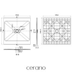 CERANO - Sprchová vanička čtvercová FlexiCut - SMC/minerální kompozit - upravitelná - černá matná - 100x100x3 CER-666058