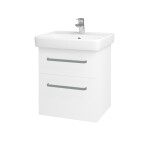 Dřevojas - Koupelnová skříňka Q MAX SZZ2 55 - N01 Bílá lesk / Úchytka T01 / L01 Bílá vysoký lesk 61251A