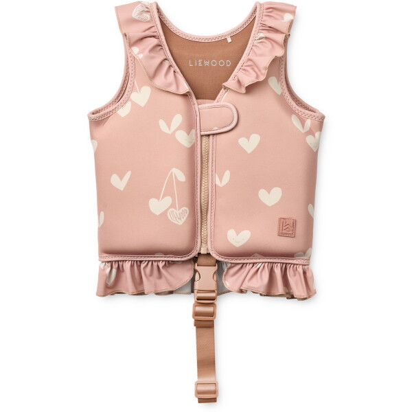 LIEWOOD Plovací vesta Dove Sweethearts, růžová barva, plast