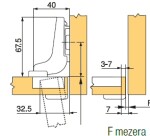 BLUM 71B9750 závěs, vložený, silné dveře, Blumotion, vrut, 95° (118032)