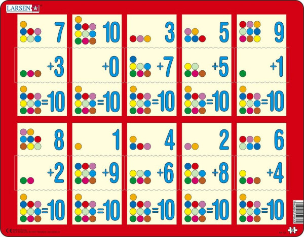 Puzzle MAXI - Sčítání do 10 II. /10 dílků - Larsen