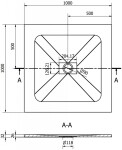 MEXEN - Hugo Sprchová vanička čtvercová 100x100, černá 42701010