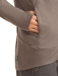 Pánská merino mikina ICEBREAKER Mens 260 Quantum IV LS Zip Hoodie, Porcini velikost: XL