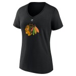 Fanatics Dámské tričko Connor Bedard #98 Chicago Blackhawks Draft 2023 Stack Logo Name Number V-Neck Black Velikost: