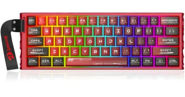 Redragon Venom červená / Herní klávesnice / mechanická / Redragon UltraMag Next-Gen / drátová / podsvícená (K753-RGB-M)
