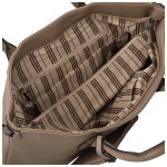 Trendy dámská koženková kabelka na rameno Ceyla, tmavě béžová