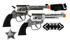 Kovbojská sada pistolí s pouzdrem a doplňky