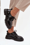 Lakované kožené dámské polobotky s přezkami Artiker 57C0333 Černé 37