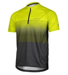 Pánský cyklistický dres ETAPE FREETIME 2.0, limeta/černá, velikost 3XL (materiál MicroCool, volný střih)