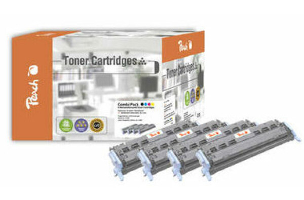 Peach Remanufactured Q6001-4 alternativní toner / HP CLJ 1600, 2600 / 2.500/3x2000 stran / MultiPack (110850)