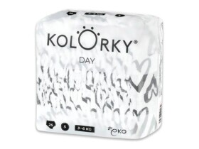 KOLORKY DAY jednorázové eko plenky srdce - S (3-6 kg) , 25 ks