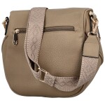 Trendy dámská koženková ledvinko-kabelka Senta, tmavě béžová