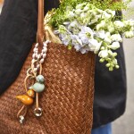 Kay Bojesen Dřevěná klíčenka Bird Green / Silver, zelená barva, dřevo, kov, kůže