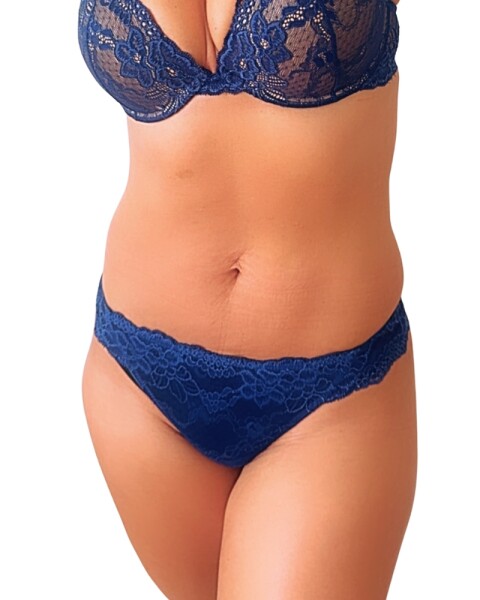 Dámská krajková tanga Pleasure State P37-4053F modrá