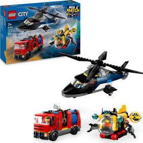 LEGO® City 60462 Remix: Helikoptéra, hasičský vůz a ponorka - LEGO® DOTS