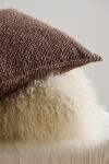 Ib Laursen Povlak na polštář Tone-in-Tone Brown Stripes 35 × 80 cm, hnědá barva, textil