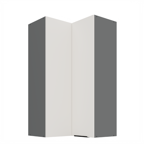 Horní rohová skříňka Aria ANT 60x60 GN-108 2F (90°) Barva korpusu: Antracit, Barva dvířek: WH - Crystal white AFM