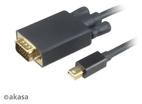 AKASA AK-CBDP17-18BK černá / Redukce mini DisplayPort na VGA / 1,8 m (AK-CBDP17-18BK)