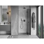 MEXEN/S - Mist-H L sprchové dveře křídlové pravé 95, transparent, černá 8A5L-095-000-70-00-P
