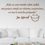 Samolepka Slogan Jana Wericha Barva: červená, Velikost: 60 x 25 cm