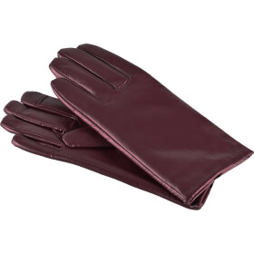 Semiline Dámské kožené antibakteriální rukavice P8212 Crimson XL