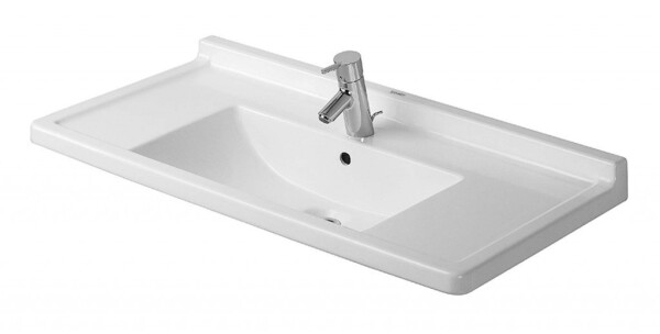 DURAVIT - Starck 3 Umyvadlo 85x49 cm, s přepadem, s otvorem pro baterii, bílá 0304800000