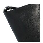 Luxusní dámská kožená crossbody kabelka Yllva, černá