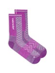 Dámské běžecké merino ponožky ICEBREAKER Wmns Run+ Ultralight Crew Fusion Dye, Passion Sd/Passion/Snow velikost: 41-43 (L)
