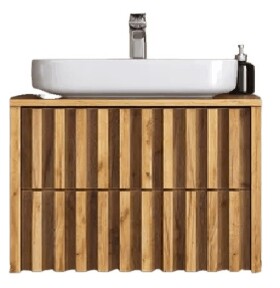 Koupelnová skříňka s krycí deskou SAT Delano 80x46 cm dub mat DELANO80ZDDE DELANO80ZDDE