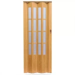 Shrnovací dveře Crystalline glass dub světlý 860mm