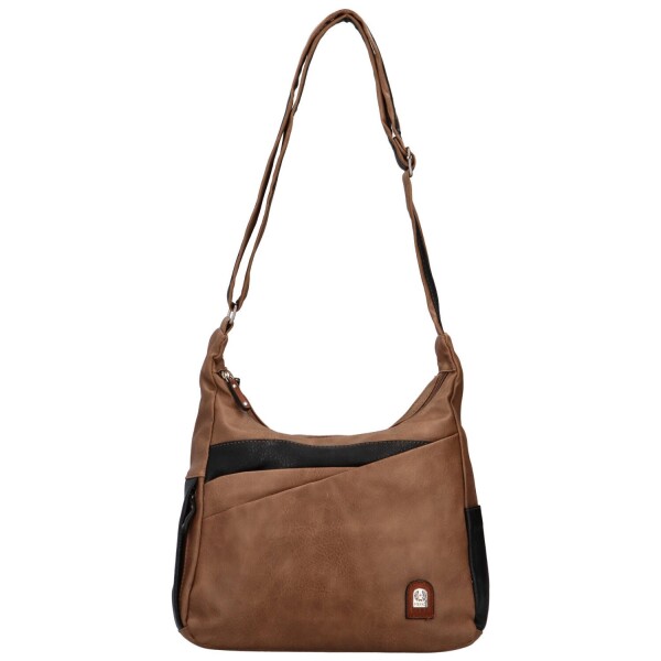 Trendy dámská koženková crossbody kabelka Bonista, khaki