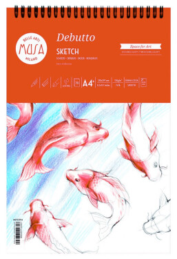 Musa Debutto Sketch blok A4 120 g/m2 70 listů kroužková vazba