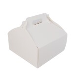 Cake star Dortová krabice bílá s uchytem 25x25x12cm