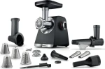 BOSCH MFWS660B stříbrná / Mlýnek na maso / 2100 W / 3,5 kg za min / 2 rychlosti / reverzní chod (MFWS660B)