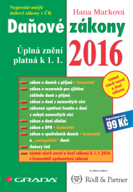 Daňové zákony 2016 - Hana Marková - e-kniha