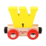 Bigjigs Rail Vagónek dřevěné vláčkodráhy - Písmeno W