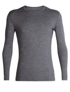 Pánské merino triko dlouhý rukáv ICEBREAKER Mens 200 Oasis LS Crewe, Gritstone Heather velikost: M