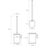 SAPHO - X-STEEL WC štětka závěsná, nerez mat XS305