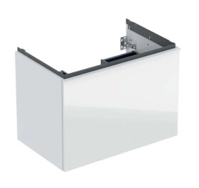GEBERIT - Acanto Umyvadlová skříňka, 74x54x48 cm, 1 zásuvka, sklo/bílá 503.004.01.2