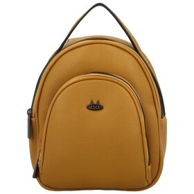 Stylový dámský koženkový kabelko-batůžek Fanett, žlutý