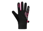 Etape Puzzle dětské rukavice černá/růžová vel. 9-10