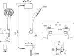 IDEAL STANDARD - Ceratherm T25 Sprchový set s termostatem, 2 proudy, chrom A8528AA