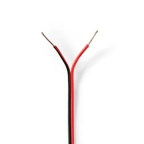 Nedis Repro kabel 2x 0.50 mm2 černá- červená / CCA / 100.0 m / Kulatý / PVC (CAGW0500BK1000)